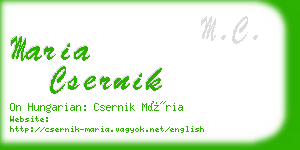 maria csernik business card